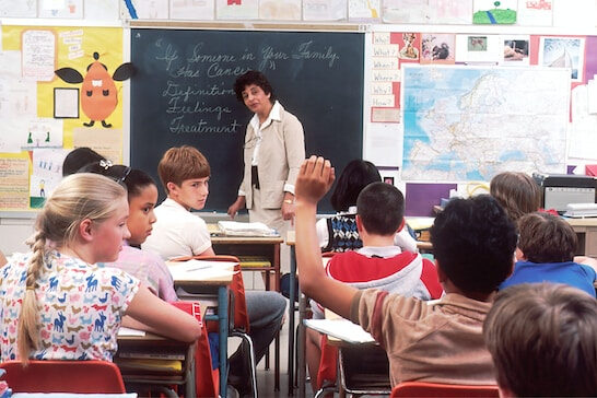 Teacher in a classroom