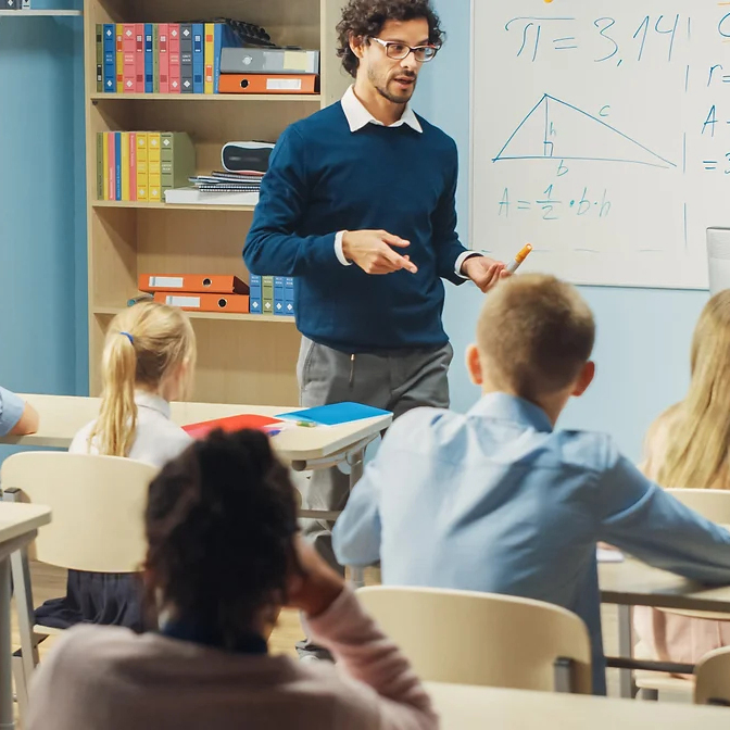 Teacher in a classroom